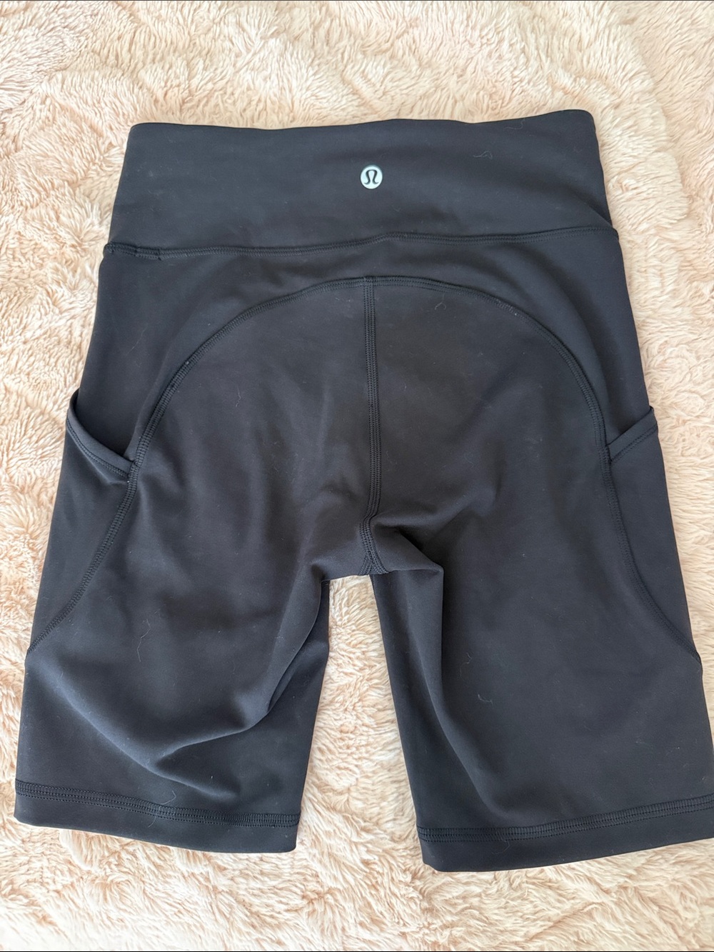lululemon athletica Black High-Rise Bike Shorts with Side Pockets